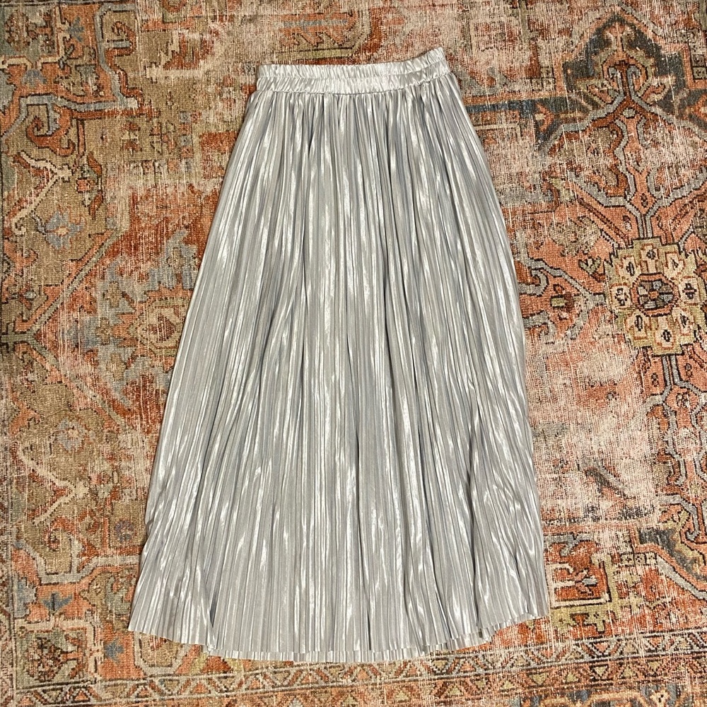 Silver Midi skirt